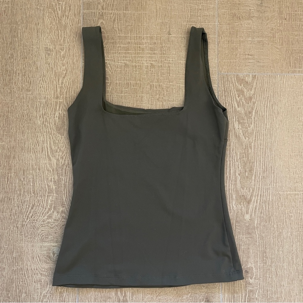 Free People Green Stretch Tank Top - Picture 3 of 3